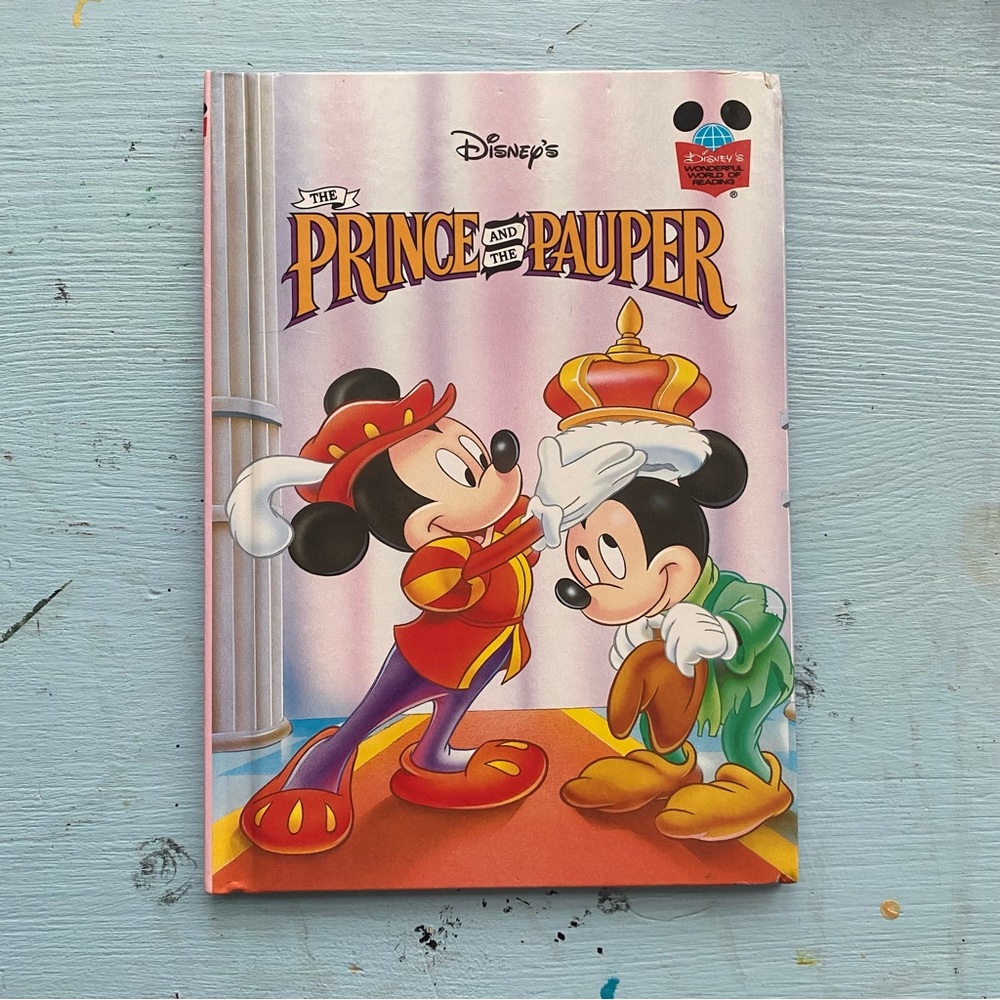 Mickey Mouse The Prince and the Pauper 90s Vintage Disney Book